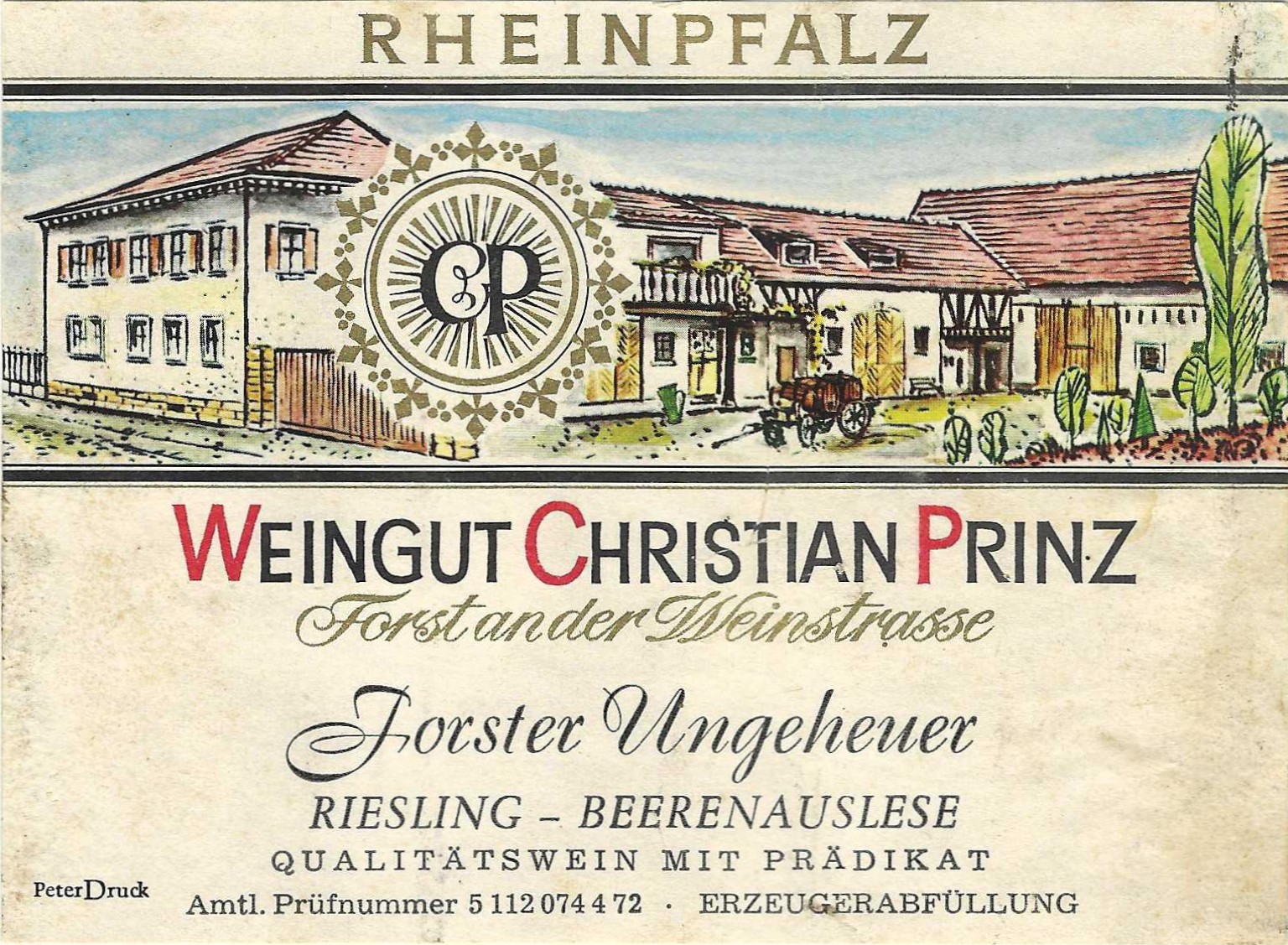 Beleg zur Druckerei